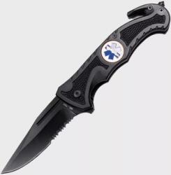 Mil-Tec Taktikai Mentőkés - Üvegtörő, övvágó, flipper nyitás, Rescue Black kivitel