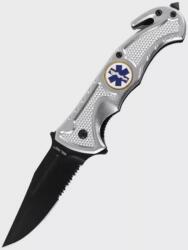 Mil-Tec Taktikai Mentőkés - Üvegtörő, övvágó, flipper nyitás, Rescue Silver kivitel