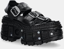 New Rock bőr szandál ANTIK - fekete Női 41