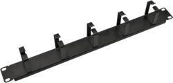 WALISEC rackszekrény Kiegészítő - CM-02 (Kábel rendező panel, Gyűrű panel, 1U(19"), fekete) (CM-02) - pixel