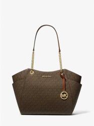 Michael Kors női kézitáska Jet Set Signature Large Logo barna