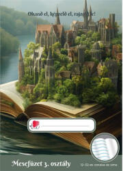 ICO Olvasónapló, tűzött, A5, 32 lap, 3. osztály, ICO "Süni Mesefüzet", fantázia birodalom (TICSUOL03FB) - tintasziget