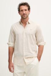 U. S. Polo Assn U. S. Polo Assn. safari férfi lenvászon ing LINEN BLEND LS - bézs S