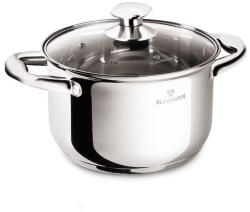 BLAUMANN Gourmet Line rozsdamentes magas lábas üvegfedővel 24 cm (BL-3873)