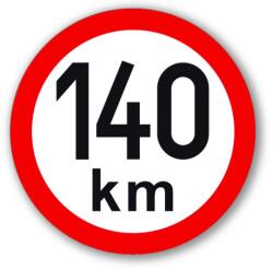 PUTNA Sebesség matrica 140 km, fényvisszaverő, átmérő 150 mm (PUT15240)