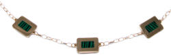 Ékszershop Malachit köves anker arany nyaklánc (1329312)