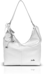  Zellia Női Válltáska Zlb407-F Fehér-Ezüst - Virág Dísszel - (12673858)