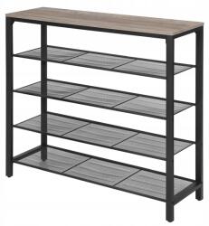 SONGMICS Cipősszekrény ipari könyvespolc polcokkal 100 cm