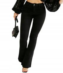 M. Sara Női prémium harang farmer nadrág fekete széles szárú