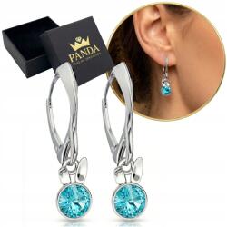 Panda Luxury Jewellery Ezüst Fülbevaló 925 Nyuszi Kék Kristály Ajándék Lányoknak (Niej Kobiety Żony Córki Babci Siostry Dziecka)