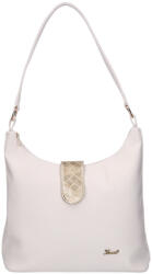 Karen 1747 fehér arany rostbőr táska