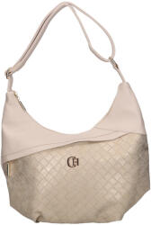 CHIARA E 6034 bézs arany rostbőr táska