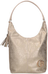 CHIARA L 354 bézs arany rostbőr táska