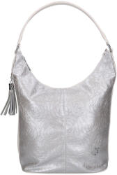 CHIARA L 354 fehér ezüst rostbőr táska