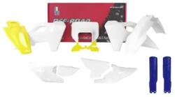 RTECH Full Plastic Kit 8 Pcs With White Front Headlight Plastic And Blue Fork Protectors - R-kithsq-oem-824 (r-kithsq-oem-824)