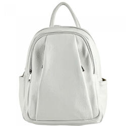 Natascia Britney valódi bőr női hátizsák fehér nagyméretű prémium olasz (na-9384-white)