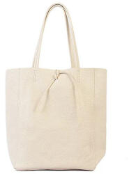  Hermina valódi bőr női táska bézs nagyméretű shopper (na-2915-beige)