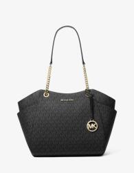 Michael Kors női kézitáska Jet Set Signature Large Logo fekete
