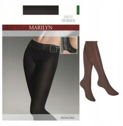 Marilyn Csípőig érő harisnyanadrág Caffe Erotic Vita Bassa 50 Den csipkés barna 4-L (HEV50CA4)