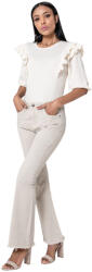 Nina Carter Pantaloni crem Evazati Nina Carter J230-25 M7 (J230-25CREME-38)