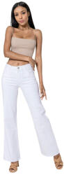 Nina Carter Blugi albi dama Evazati Nina Carter P080-10 M10 (P080-10WHITE-38)