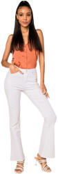 Nina Carter Blugi albi Dama Evazati Nina Carter P079 M8 (P079-10CWHITE-38)