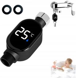 100 Zuhanyhőmérő Azonnali leolvasás a konyhába Fürdőszoba Mérő (Termometr prysznicowy czarny)