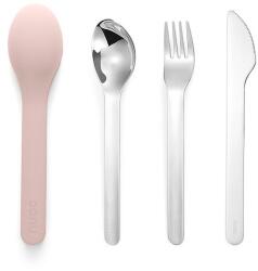 Nuoc rozsdamentes acél evőeszköz készlet - rózsaszín
