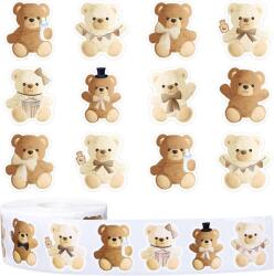 Virage Tekercses matricák, 2, 5 cm, aranyos tekercses matricák aranyos macikkal 500db