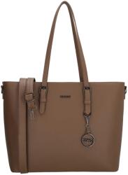 Charm London Sötétbarna prémium shopper táska „Rachel (K20055-001-mocha-HU)