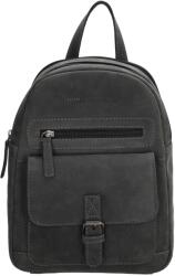 Hide & Stitches Fekete steppelt bőr hátizsák „Jupiter (R20963-001-black)
