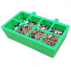  Madáretető itató tálca eledeltartó tálca zöld szín (1pcs)