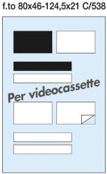 Pátria Egyéb Etikett címke Pátria 80x46 mm és 124.5x21 mm videokazetta gerinchez (SM1538)