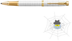 Parker Rollertoll PARKER Royal IM Premium gyöngyházfehér arany klipsz