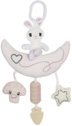  Bébi ágyra forgó, felh. , nyuszis, 2 szín, 40 cm, zacsk