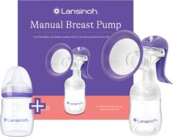 Lansinoh 2 fázisú kézi mellszívó + Lansinoh 160 ml-es cumisüveg szett