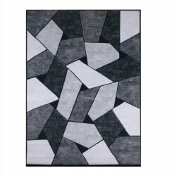 Omega Szőnyeg 120x170 Szürke Fekete Nappaliba Modern Csúszásgátló Mozaik Bcf (120ACP25)