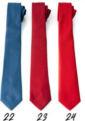 Newsmen Nyakkendő kék elegáns, bordó mintás, élénk piros mintás