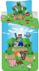 Jerry Fabrics Minecraft "Outdoor Mobs" mintás pamut gyermekágyneműhuzat 140 x 200 + 70 x 90 cm (J-23BS394)