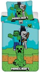 Jerry Fabrics Minecraft "Mobs here" mintás pamut gyermekágyneműhuzat 140 x 200 + 70 x 90 cm (J-24BS140)