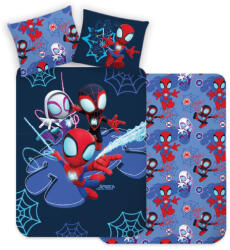 Carbotex Spidey és barátai 100% pamut ágyneműgarnitúra 140x200cm ágyneműhuzat + 70x90cm párnahuzat (evSPIDEY250205-PP)