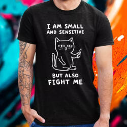 Magnolion Kicsi vagyok fehér férfi póló (28250)