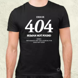 Magnolion Human not found fehér férfi póló (28237)