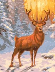 NORIMPEX - Puzzle Tablou Diamant: Cerb într-o pădure înzăpezită 30x40cm - 1 - 39 piese