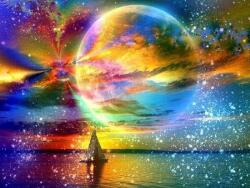 NORIMPEX - Puzzle Tablou Diamant: Luna 30x40cm - 1 - 39 piese
