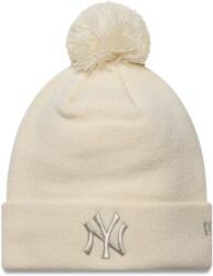  New York Yankees téli sapka, fémes pompon, női, New Era, bézs