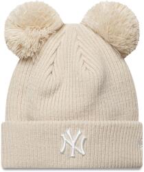  New York Yankees téli sapka, dupla pompon, női, egyszínű, New Era, bézs