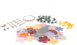 Smoby Set creativ pentru bijuterii copii Smoby Crea Flower, 50 piese, accesorii diverse, 3 ani (7600350418)