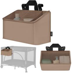 Lionelo Organizer pentru patut si masuta de infasat Lionelo Sidepocket Medium, 43x15x23 cm, 3 compartimente, material rezistent (LO-SIDEPOCKET MEDIUM BEIGE)