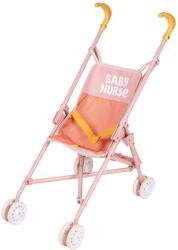 Smoby Carucior pentru papusi Smoby Baby Nurse, pliabil, cadru metalic, husa detasabila, pentru copii 2 ani (7600220408)
